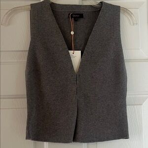 Quince Charcoal Sleeveless Knit Top